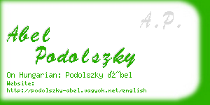 abel podolszky business card